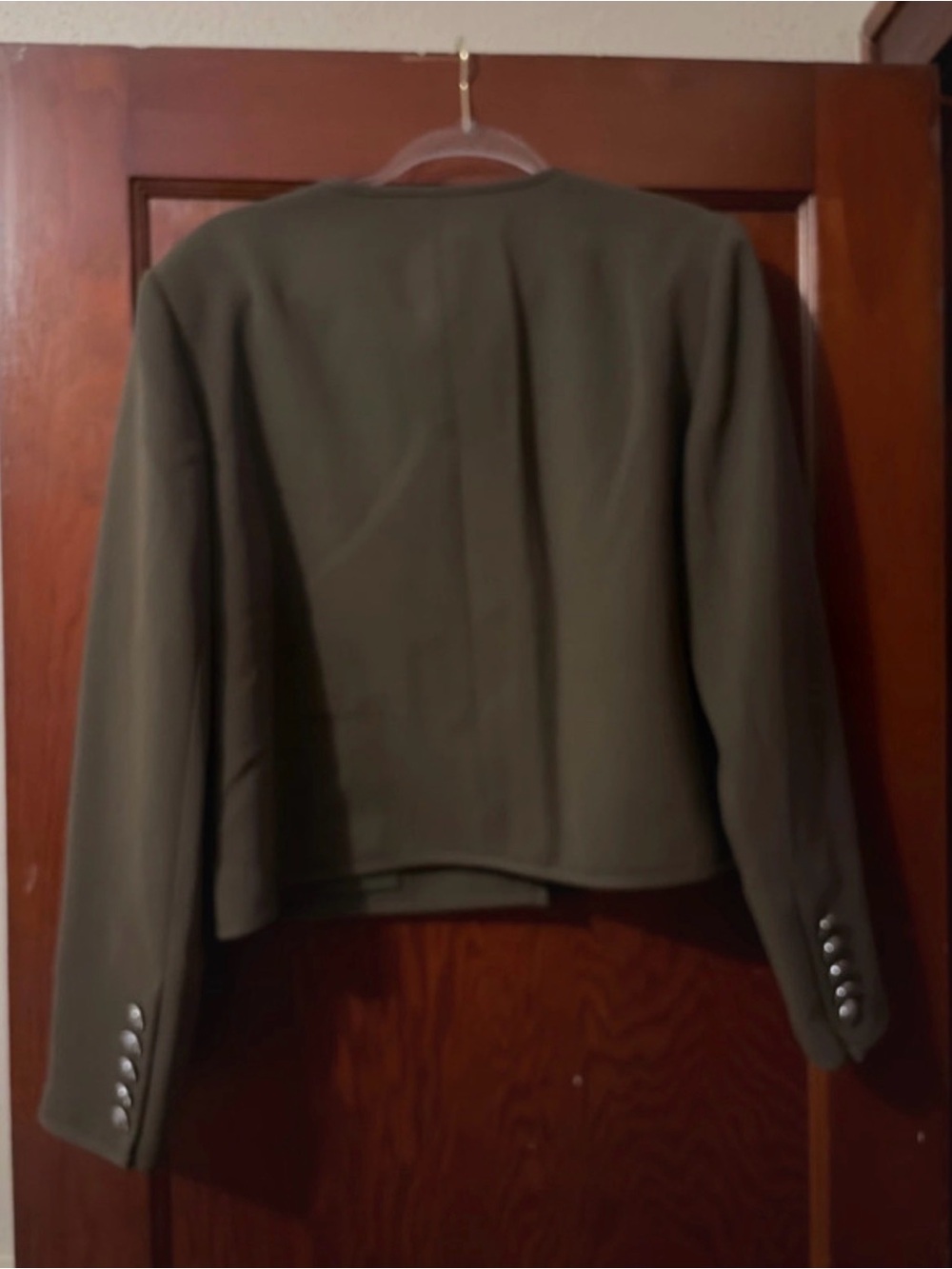Elie Tahari Olive V-Neck Button Front Blazer - Picture 4 of 8